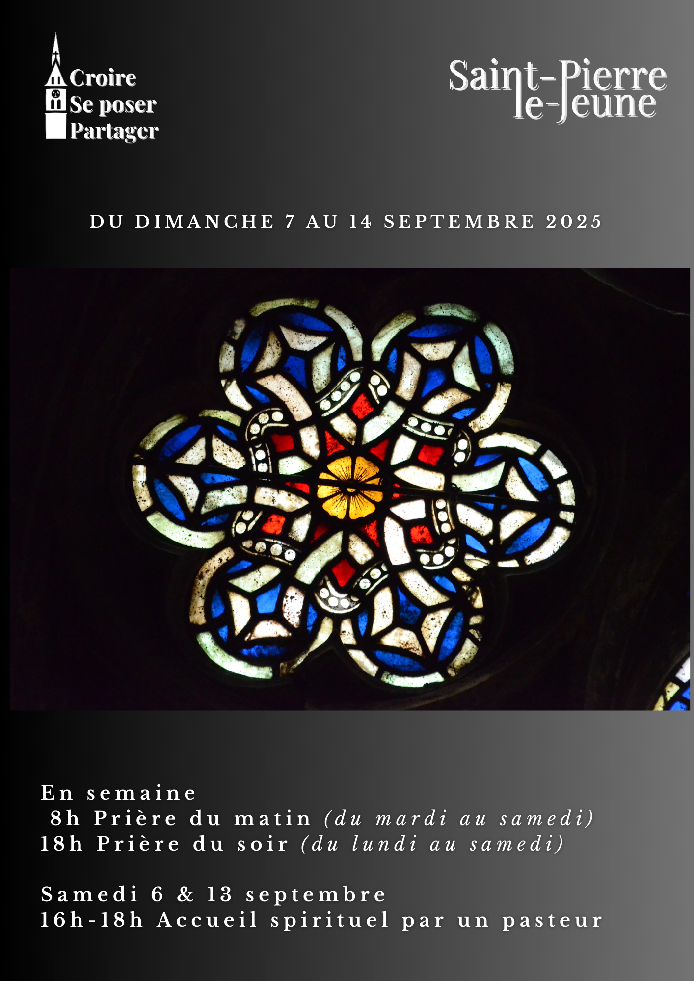 Semaine paroissiale - Du samedi 6 au dimanche 14 septembre 2025
