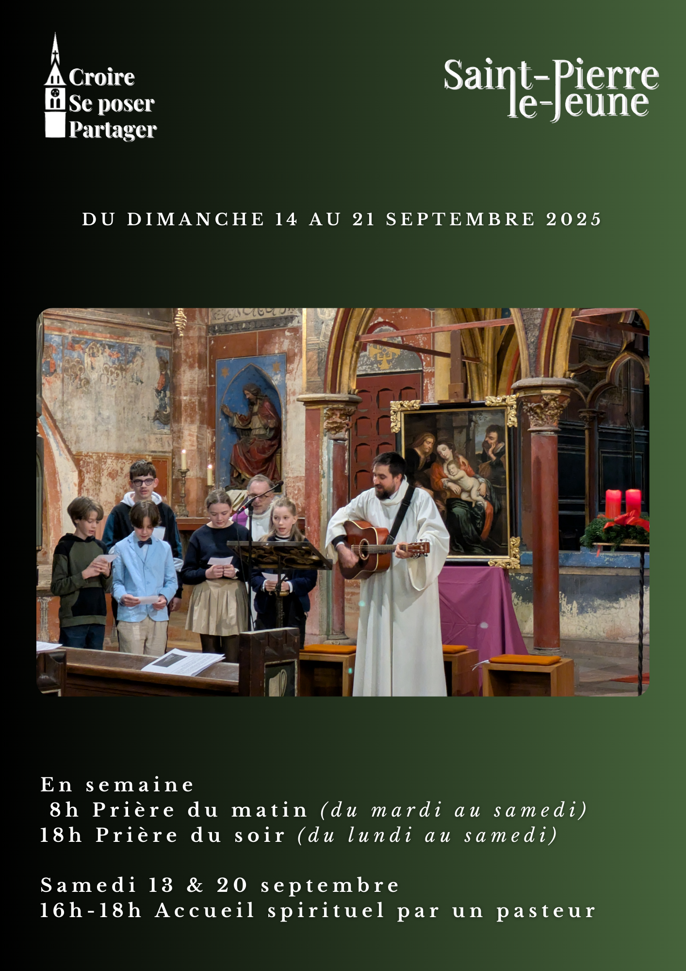 Semaine paroissiale - Du samedi 13 au dimanche 21 septembre 2025
