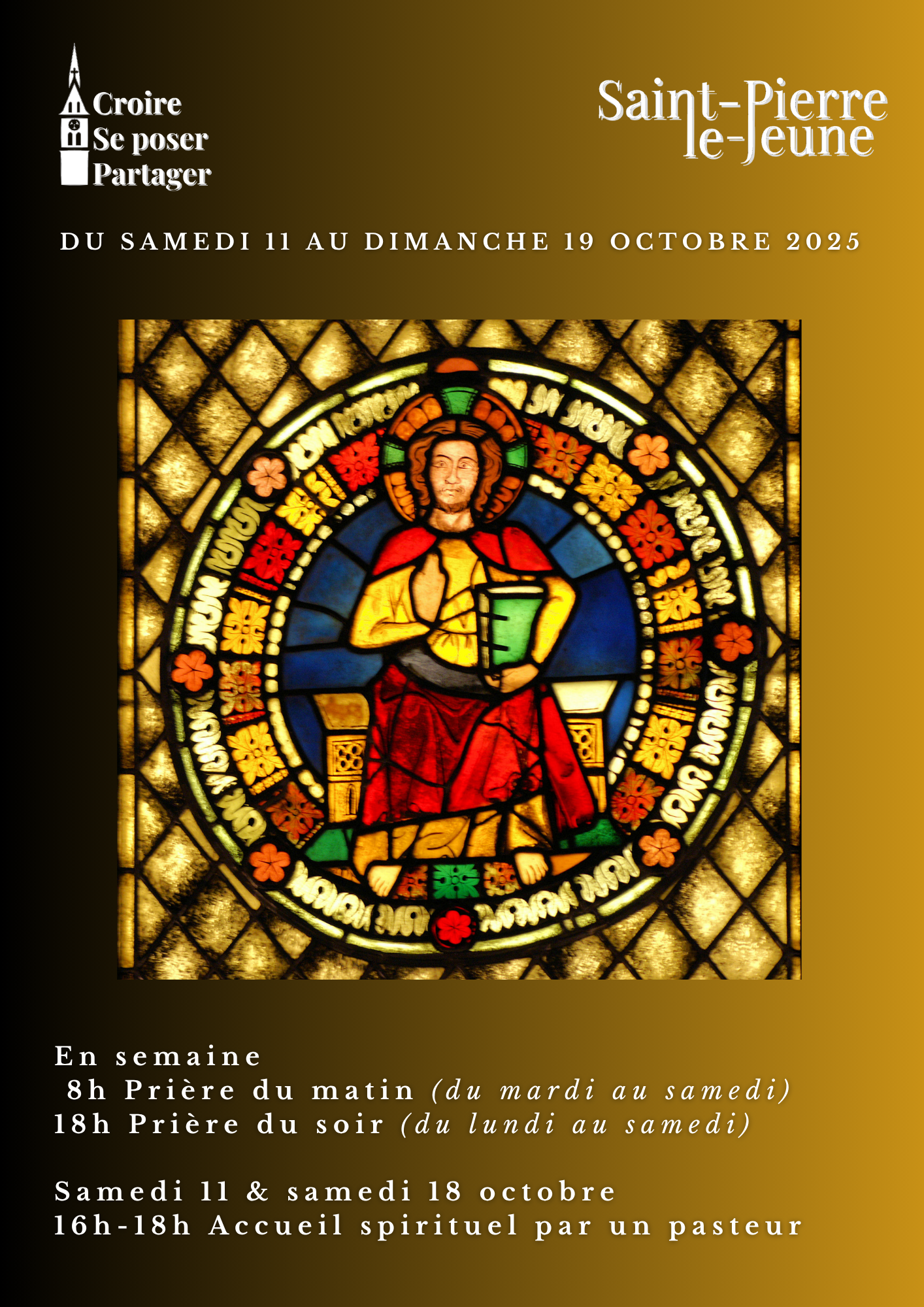 Semaine paroissiale - Du dimanche 12 au dimanche 19 octobre 2025