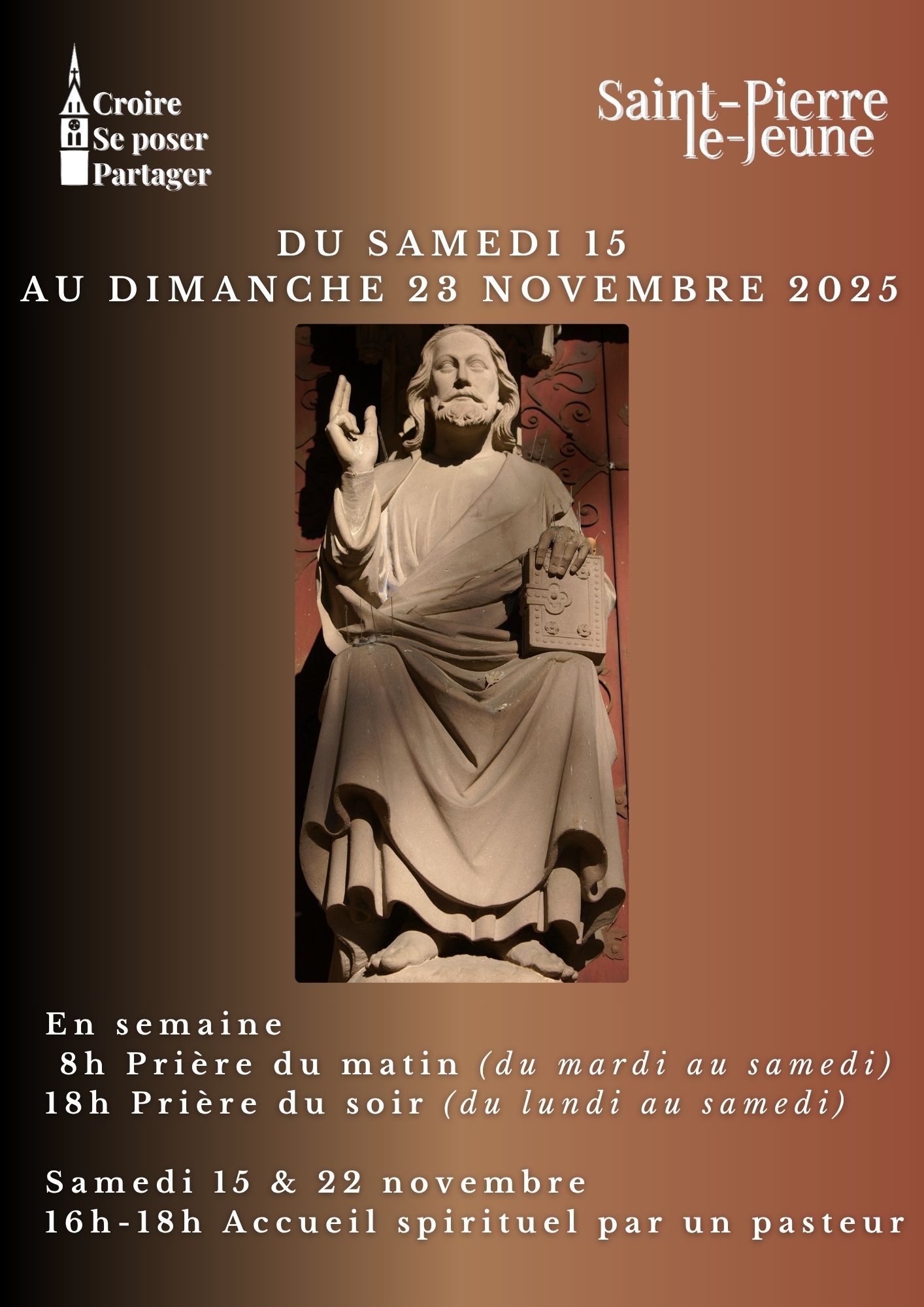 Semaine paroissiale - Du samedi 15 novembre au dimanche 23 novembre 2025