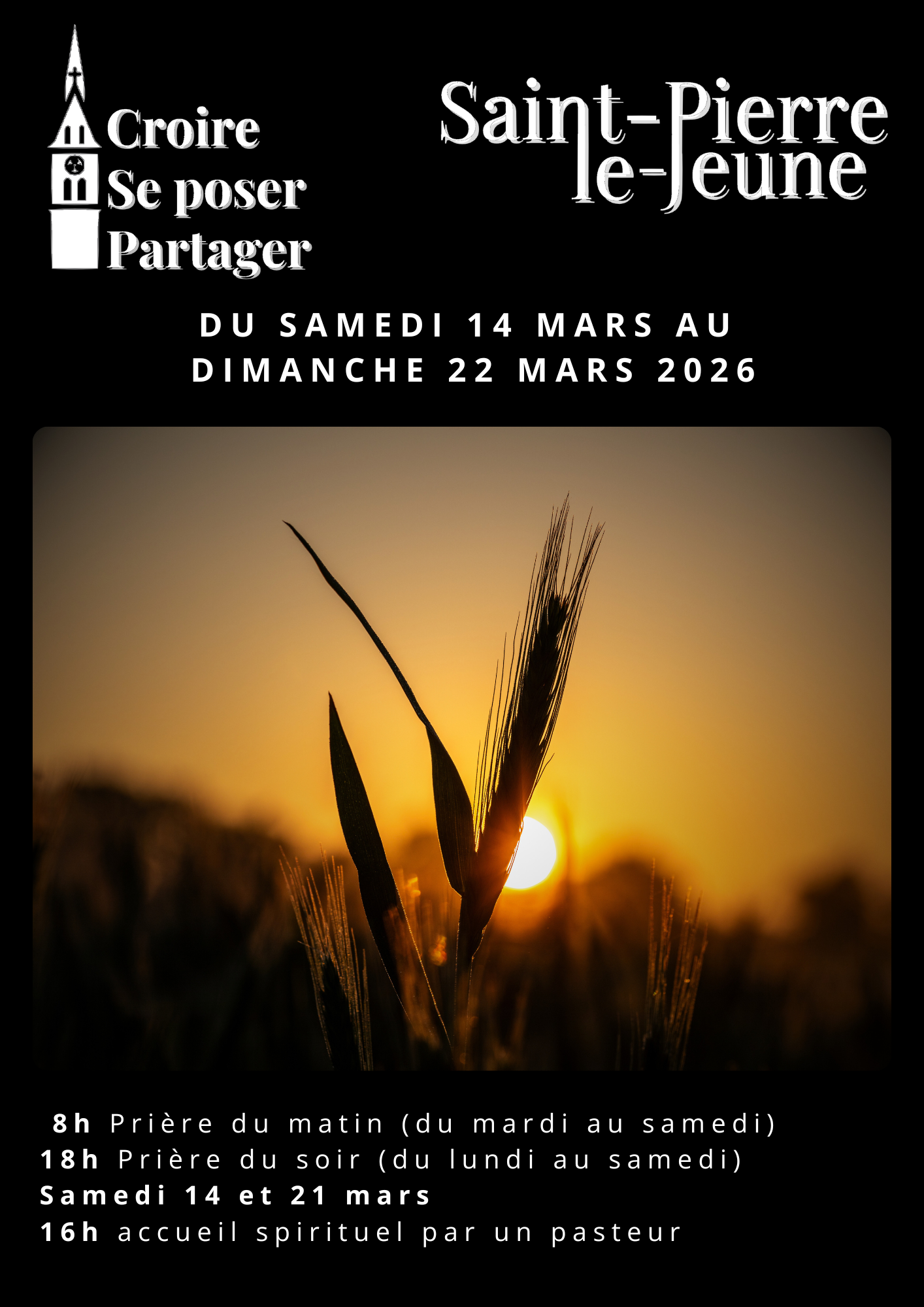 Semaine paroissiale - Du samedi 14 mars au dimanche 22 mars 2026
