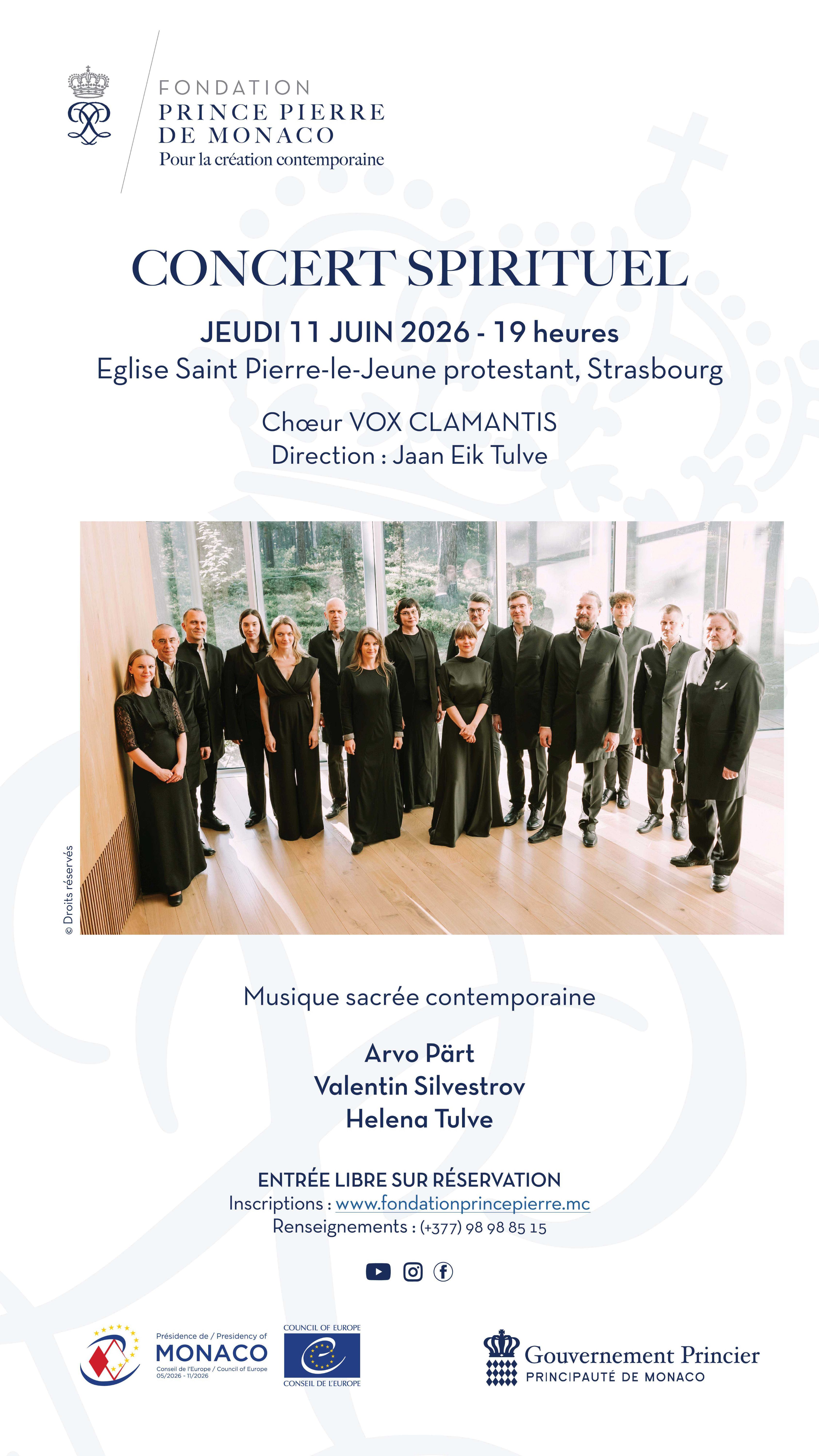 Concert Fondation prince Pierre de Monaco - 11 juin 2026 à 19h