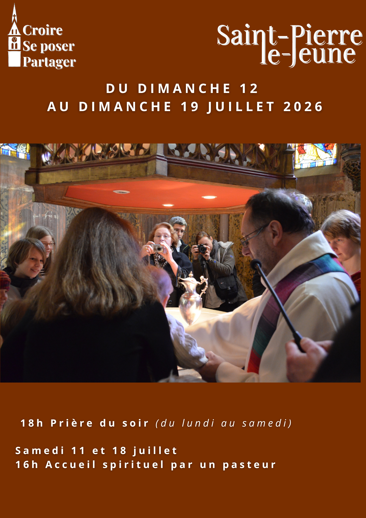 Semaine paroissiale. Du samedi 11 au dimanche 19 juillet 2026