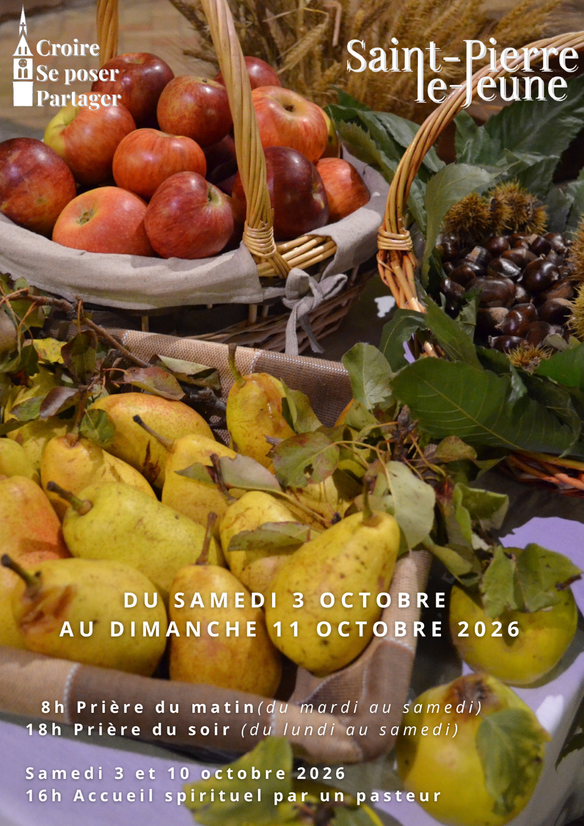 Semaine paroissiale - Du samedi 3 octobre 2026 au dimanche 11 octobre 2026