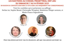 Élections du Conseil Presbytéral 2021