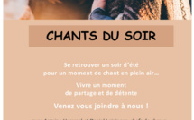 Chant du soir - Mardi 19 juillet 2022 à 21h