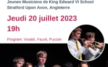 Concert des musiciens du King Edwards VI School - Jeudi 20 juillet 2023