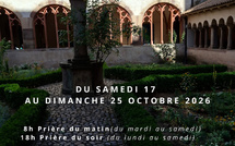 Semaine paroissiale - Du samedi 17 au dimanche 25 octobre 2026